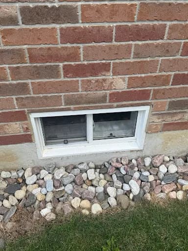 Customer photo from broken basement window repaired in Vaughan
